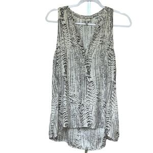 Joie Sleeveless Retro Print Shirt Size S